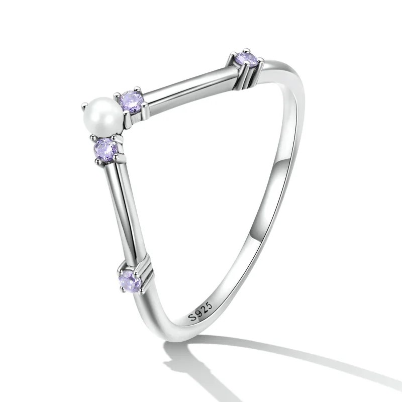 (bild till) Pandora Style Princess Wishbone Ring - SCR835 - View 2