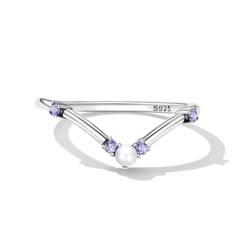 (bild till) Pandora Style Princess Wishbone Ring - SCR835 - View 3