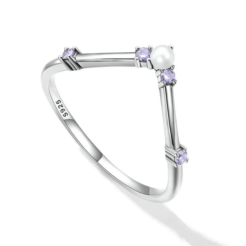 (bild till) Pandora Style Princess Wishbone Ring - SCR835 - View 5