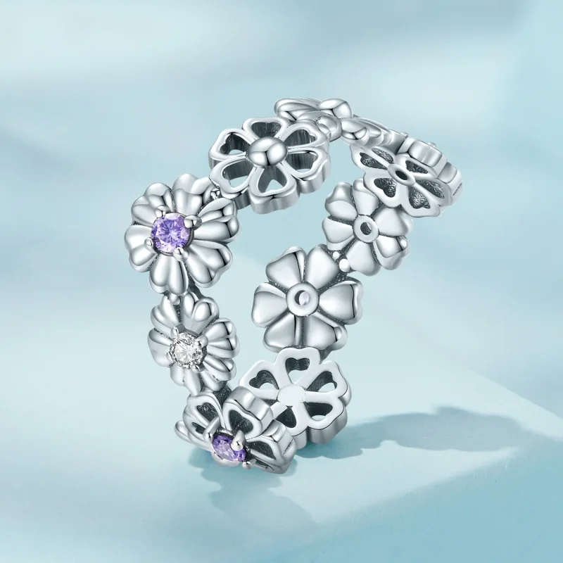 (bild till) Pandora-stil Daisy Chain-ring - SCR873 - View 2