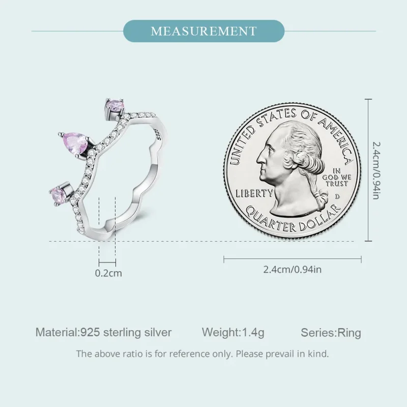 (bild till) Pandora-stil Kronring Silver - SCR888 - View 5