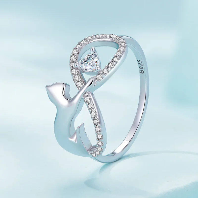 (bild till) Pandora-stil Infinity-knuting Ring - SCR918 - View 2