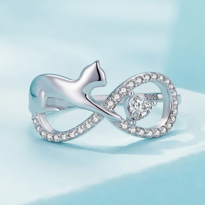 (bild till) Pandora-stil Infinity-knuting Ring - SCR918 - View 3