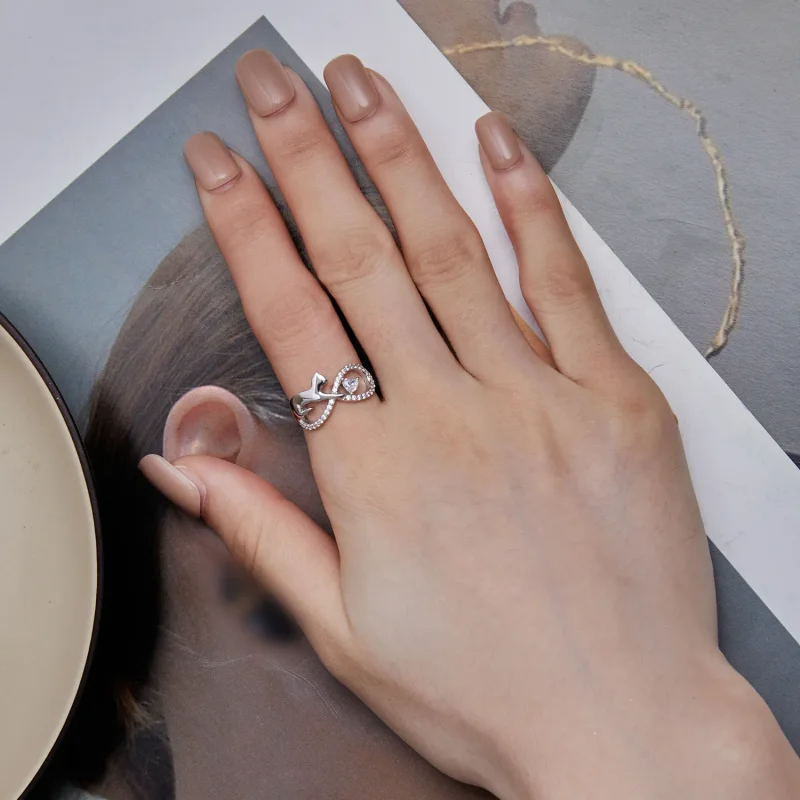 (bild till) Pandora-stil Infinity-knuting Ring - SCR918 - View 7