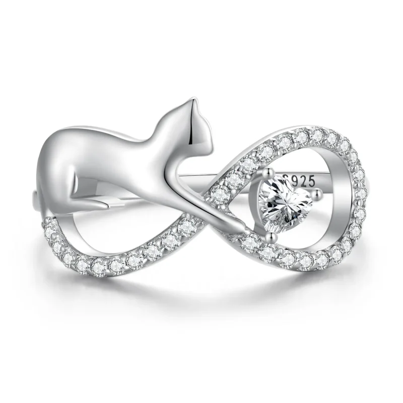 (bild till) Pandora-stil Infinity-knuting Ring - SCR918 - View 8