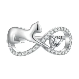 (bild till) Pandora-stil Infinity-knuting Ring - SCR918