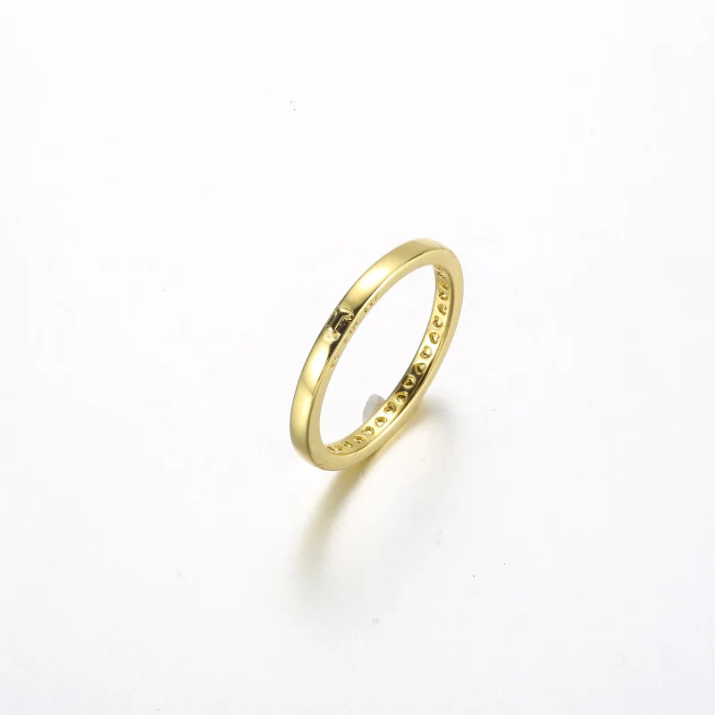 (bild till) Pandora 14 karat förgyllt Love Message-ring - 162613C00 - View 2