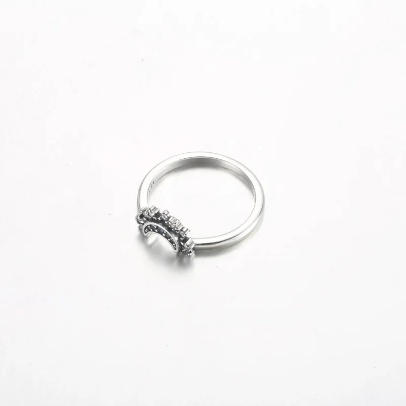 (bild till) Pandora Celestial Blue Sparkling Moon Ring - 192675C01 - View 3