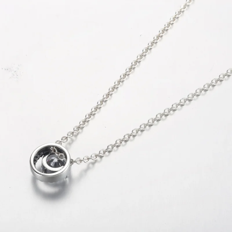 (bild till) Pandora Glittrande Runt Halo Hänge Collie Halsband - 361174C01-45 - View 3