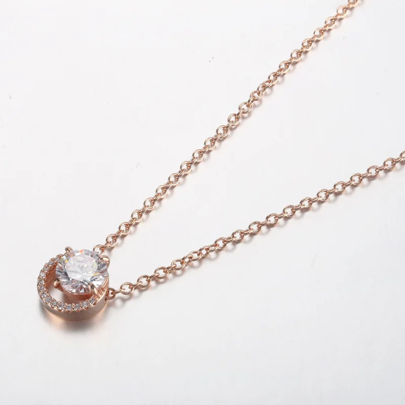 (bild till) Pandora Glittrande Runt Halo Hänge Smycke Collier Halsband - 361174C02-45 - View 2