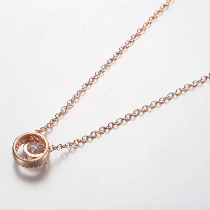 (bild till) Pandora Glittrande Runt Halo Hänge Smycke Collier Halsband - 361174C02-45 - View 3