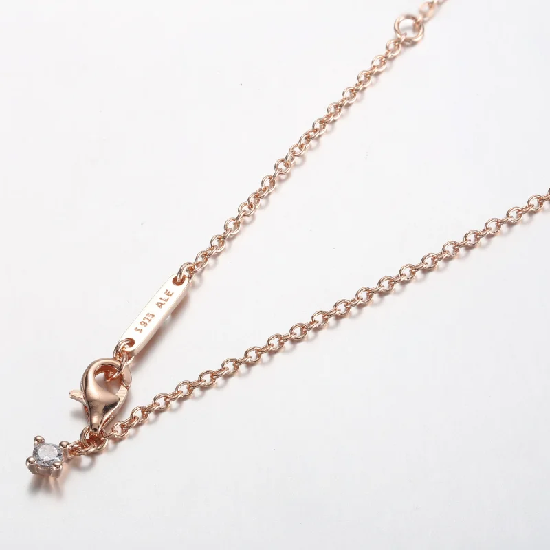 (bild till) Pandora Glittrande Runt Halo Hänge Smycke Collier Halsband - 361174C02-45 - View 4