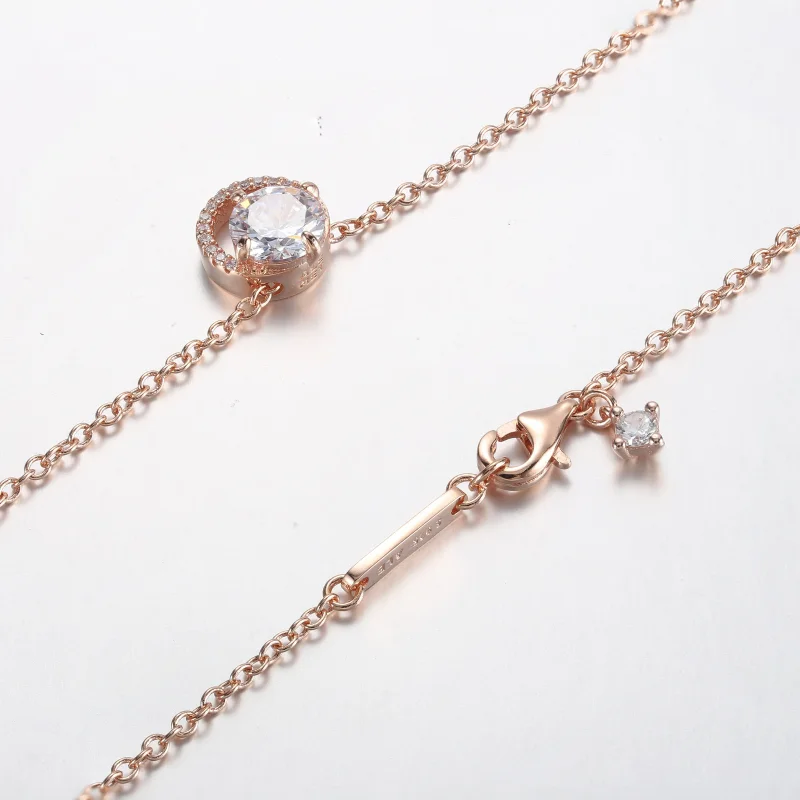 (bild till) Pandora Glittrande Runt Halo Hänge Smycke Collier Halsband - 361174C02-45 - View 5