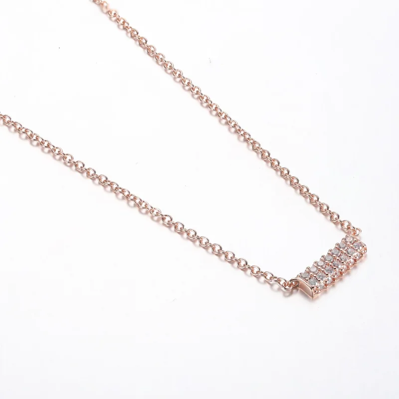(bild till) Pandora Timeless Pavé Dubbelrads Bar Collier Halsband - 382621C01-45 - View 2