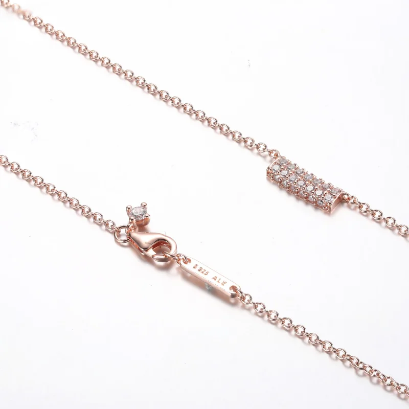 (bild till) Pandora Timeless Pavé Dubbelrads Bar Collier Halsband - 382621C01-45 - View 5