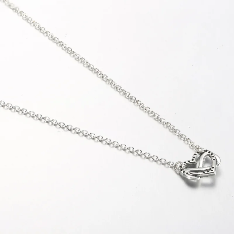 (bild till) Pandora Glittrande Oändlighets Hjärta Collier Halsband - 392666C01-50 - View 3
