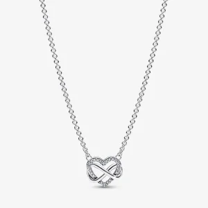 (bild till) Pandora Glittrande Oändlighets Hjärta Collier Halsband - 392666C01-50