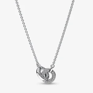 (bild till) Pandora Signatur Sammanslingrad Pavé Hängekedja - 392736C01-45