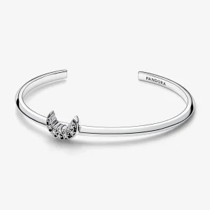 (bild till) Pandora Moon bangle i sterlingsilver med klar kubisk zirkonia - 592789C01