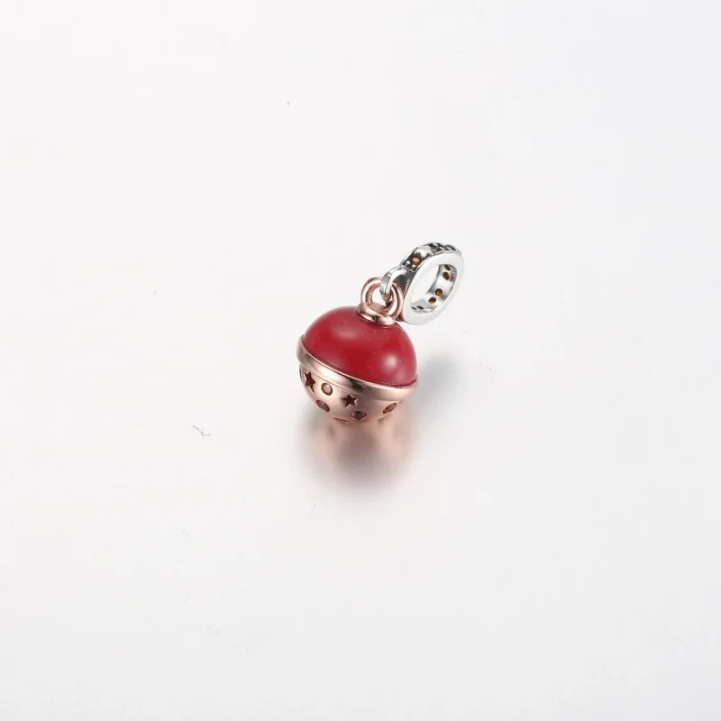 (bild till) Pandora Two-tone Planet Mars Murano & Sparkling Dangle Charm - 782433C01 - View 2