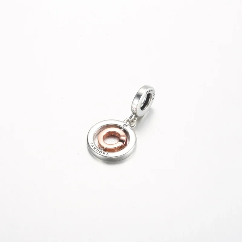(bild till) Pandora Love roterande stängdhetsilver och förgyllt 14 k roséguld hängsmycke - 7 - View 3