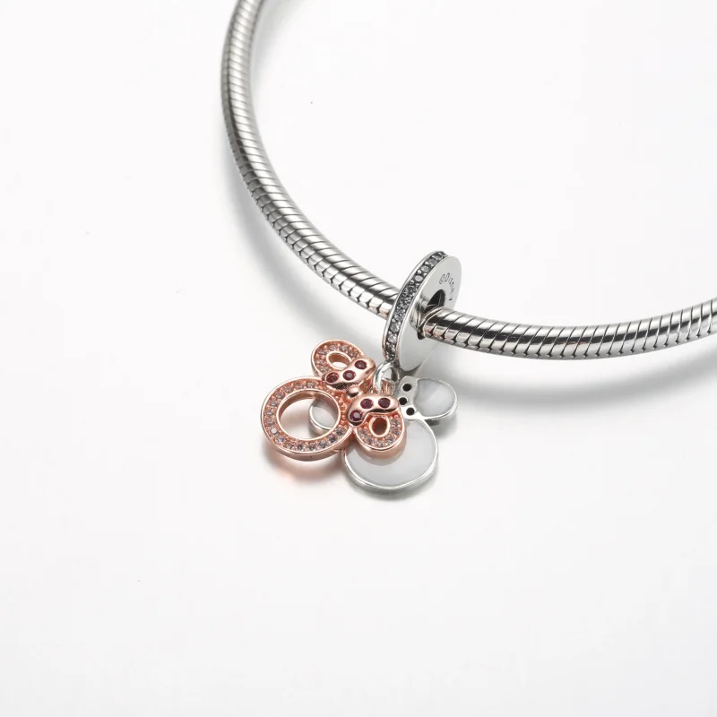 (bild till) Pandora Disney Musse Pigg Siluett Dubbel Hängande Charm - 782615C01 - View 4