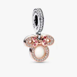 (bild till) Pandora Disney Musse Pigg Siluett Dubbel Hängande Charm - 782615C01