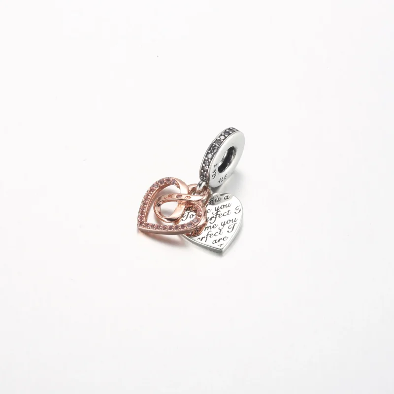 (bild till) Pandora Two-tone Oändlighetshjärta Dubbelhängande Charm - 782641C01 - View 2