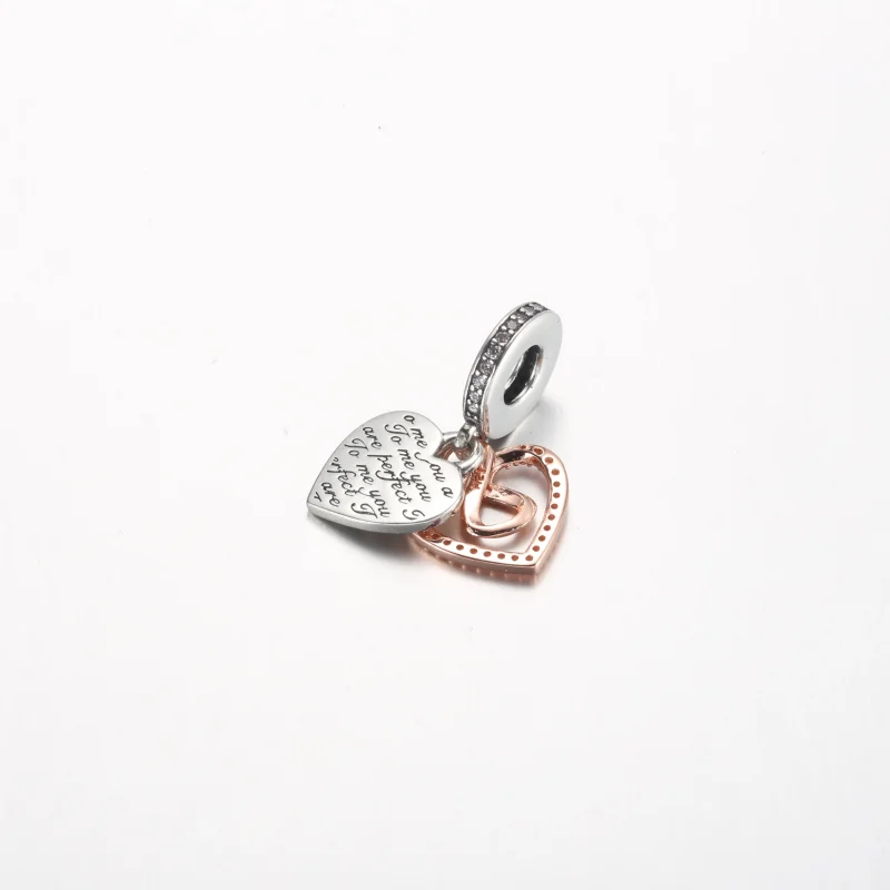 (bild till) Pandora Two-tone Oändlighetshjärta Dubbelhängande Charm - 782641C01 - View 3