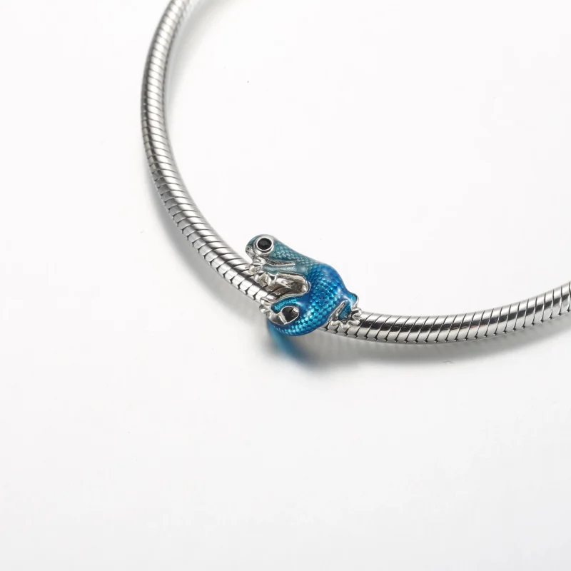 (bild till) Pandora Metallic Blue Gecko Charm - 792701C01 - View 5