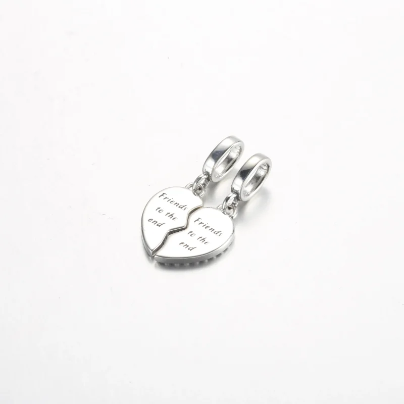 (bild till) Pandora Friends Delbart Hjärta Hängande Charm - 792743C01 - View 3