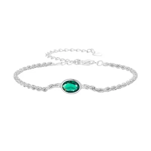 (bild till) Pandora-stil Lätt Lyx Grön Zirkonia Chopard Armband - BSB116