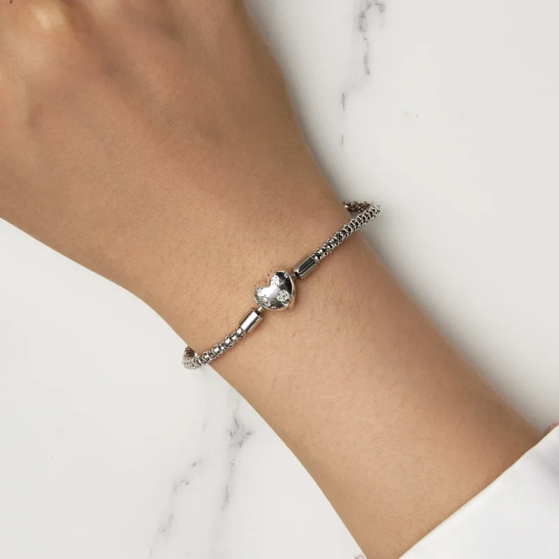 (bild till) Pandora-stil Hjärtformad Grundläggande Kedjearmband - BSB135 - View 5