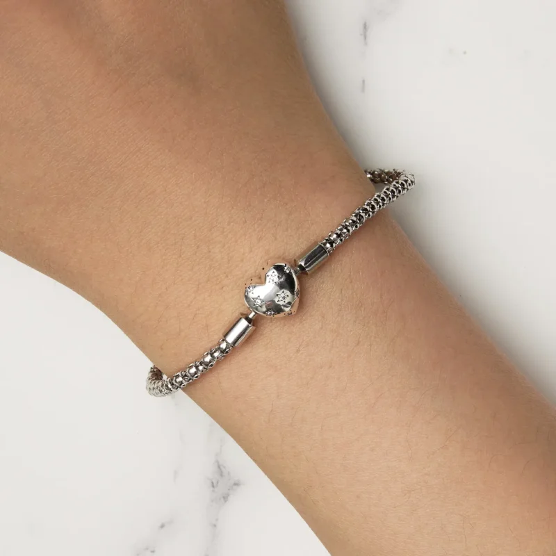 (bild till) Pandora-stil Hjärtformad Grundläggande Kedjearmband - BSB135 - View 7