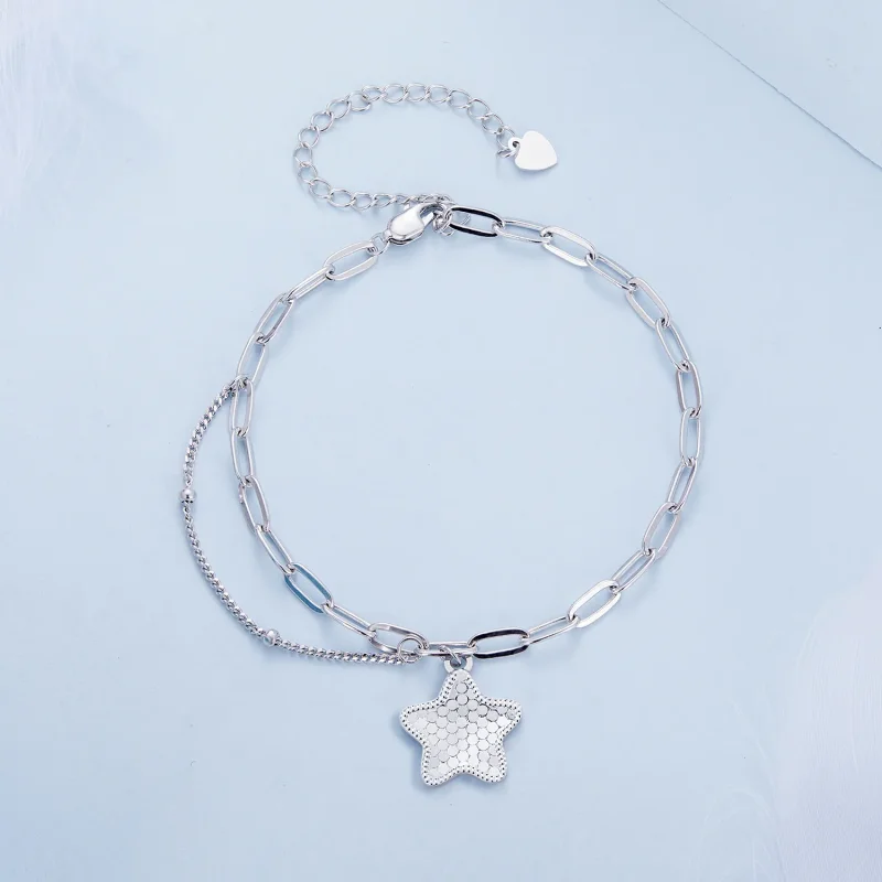 (bild till) Pandora-stil Shining Star-kedjearmband - BSB137 - View 2