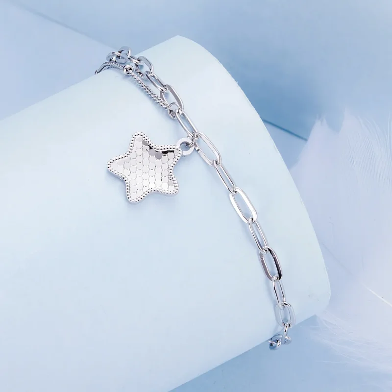 (bild till) Pandora-stil Shining Star-kedjearmband - BSB137 - View 3