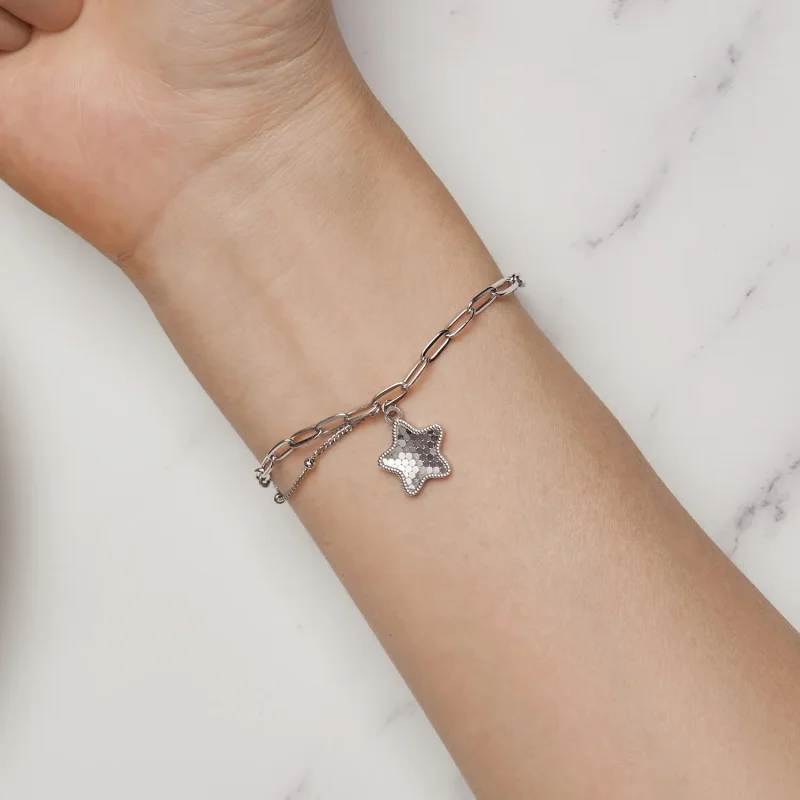 (bild till) Pandora-stil Shining Star-kedjearmband - BSB137 - View 6