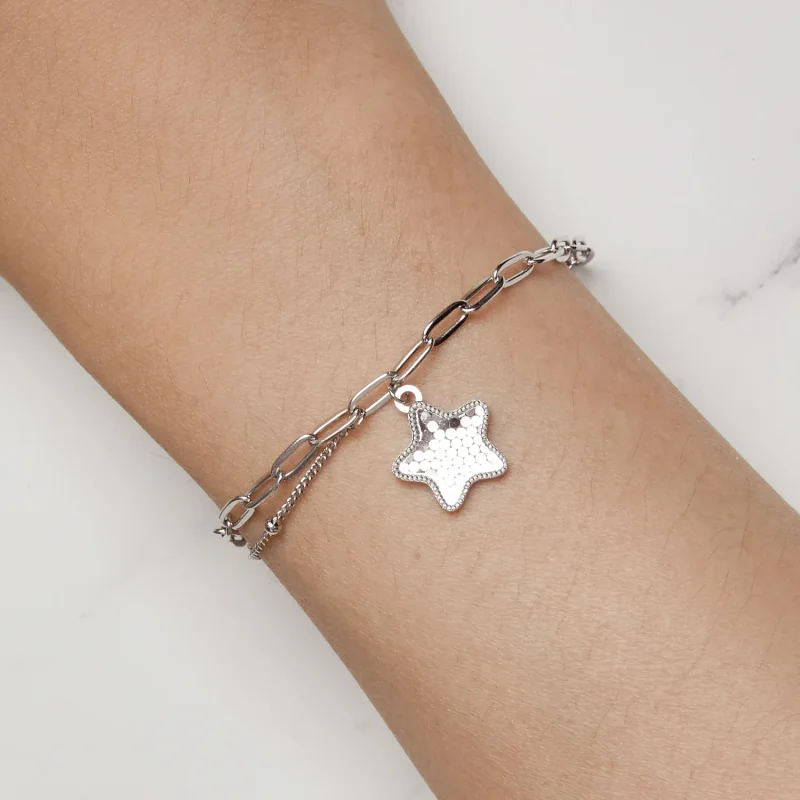 (bild till) Pandora-stil Shining Star-kedjearmband - BSB137 - View 7