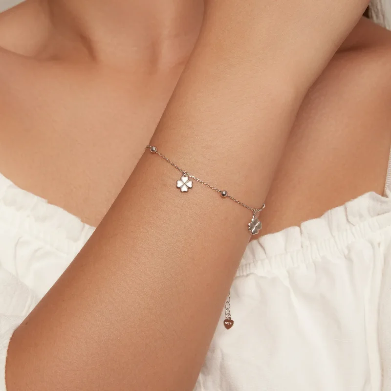(bild till) Pandora-stil Fyra Klöver Kedjearmband - BSB139 - View 4