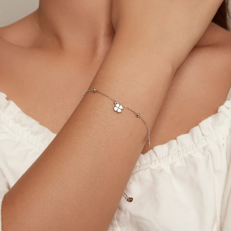 (bild till) Pandora-stil Fyra Klöver Kedjearmband - BSB139 - View 5