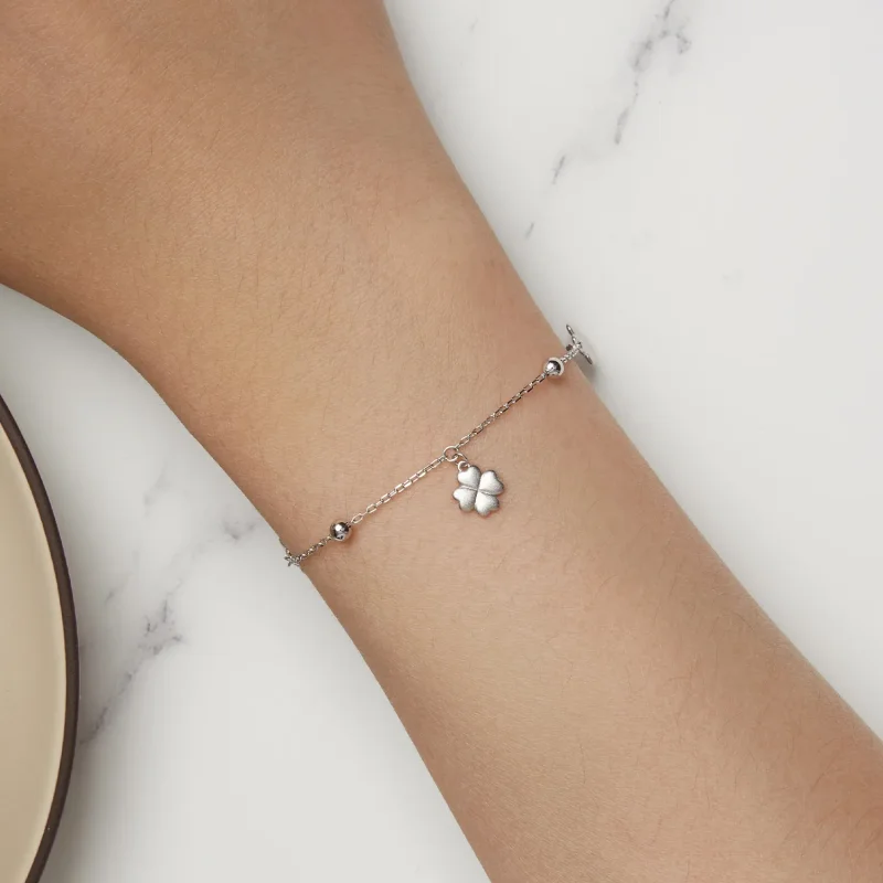 (bild till) Pandora-stil Fyra Klöver Kedjearmband - BSB139 - View 6