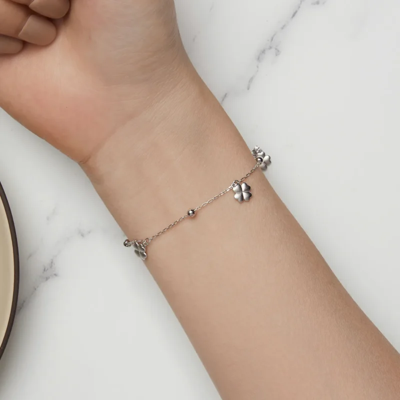 (bild till) Pandora-stil Fyra Klöver Kedjearmband - BSB139 - View 7