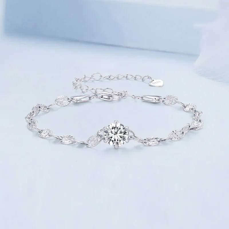(bild till) Pandora-stil Zirkon Fin Glitter Kedjearmband - BSB142 - View 3