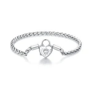 (bild till) Pandora-stil Hjärtlås Grundläggande Kedjearmband - BSB147
