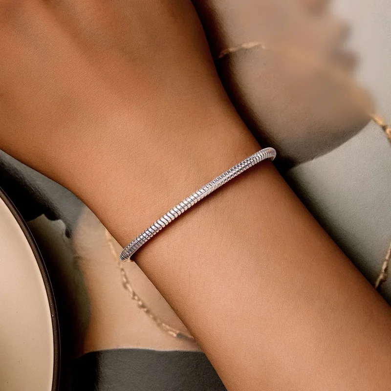 (bild till) Pandora-stil Ormbenkedja Armband - BSB150 - View 4