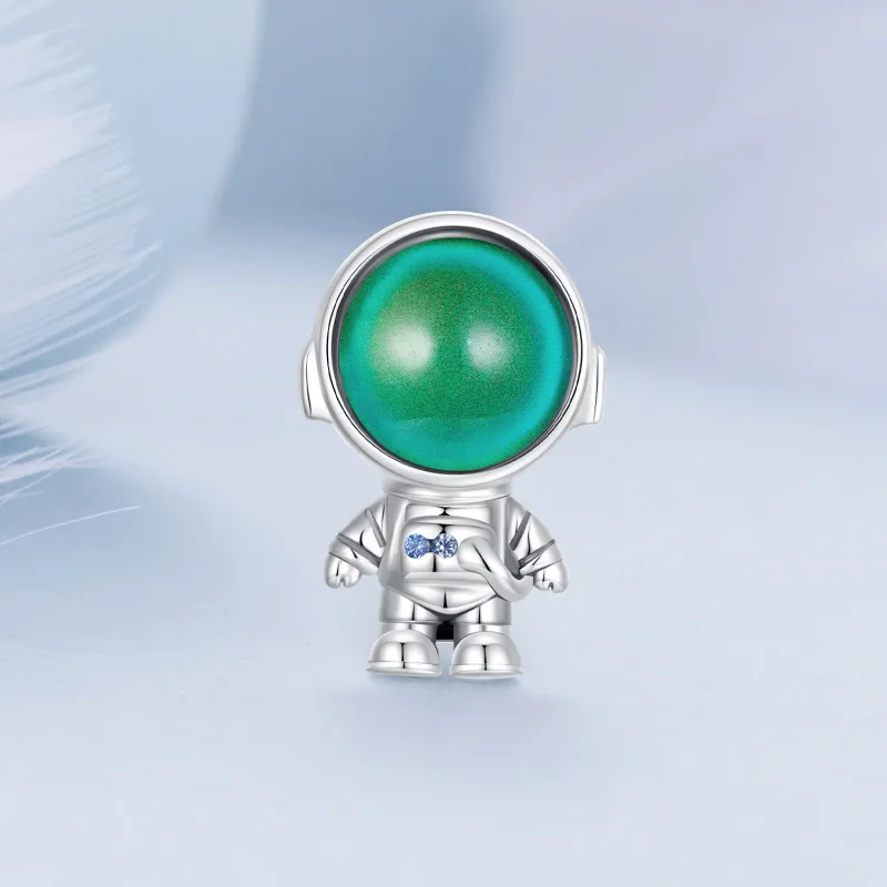 (bild till) Pandora-stil Varmavkännande Astronaut Charm - BSC578-CF - View 3