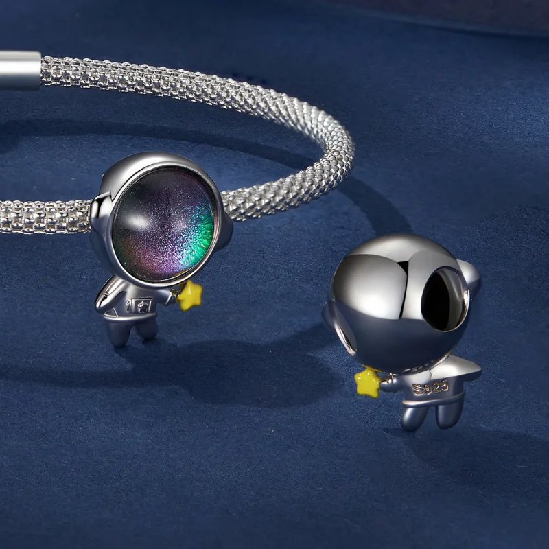 (bild till) Pandora-stil Astronaut Stjärncharm - BSC793 - View 4