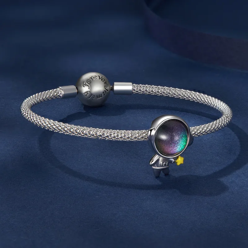 (bild till) Pandora-stil Astronaut Stjärncharm - BSC793 - View 5
