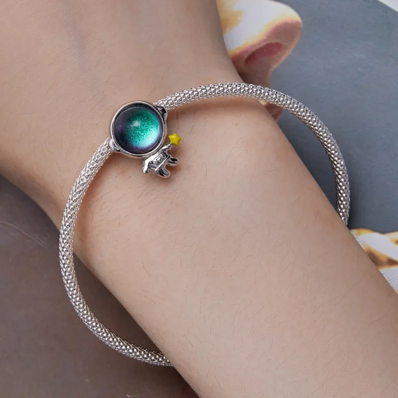 (bild till) Pandora-stil Astronaut Stjärncharm - BSC793 - View 6