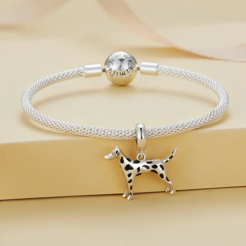 (bild till) Pandora Style Dalmatian Dangle - BSC798 - View 2